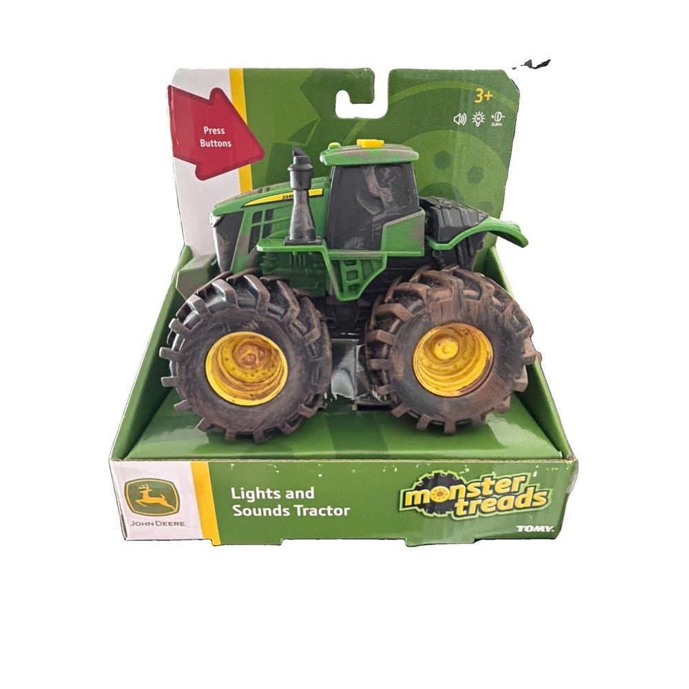 John Deere,Small,Green,Monster Treads Lights Sounds Muddy Tires